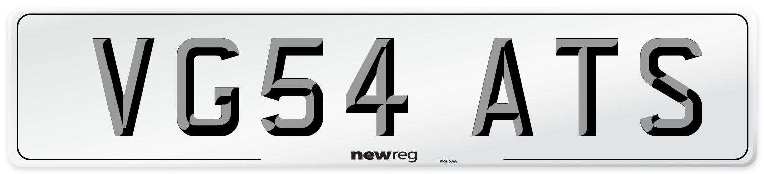 VG54 ATS Number Plate from New Reg